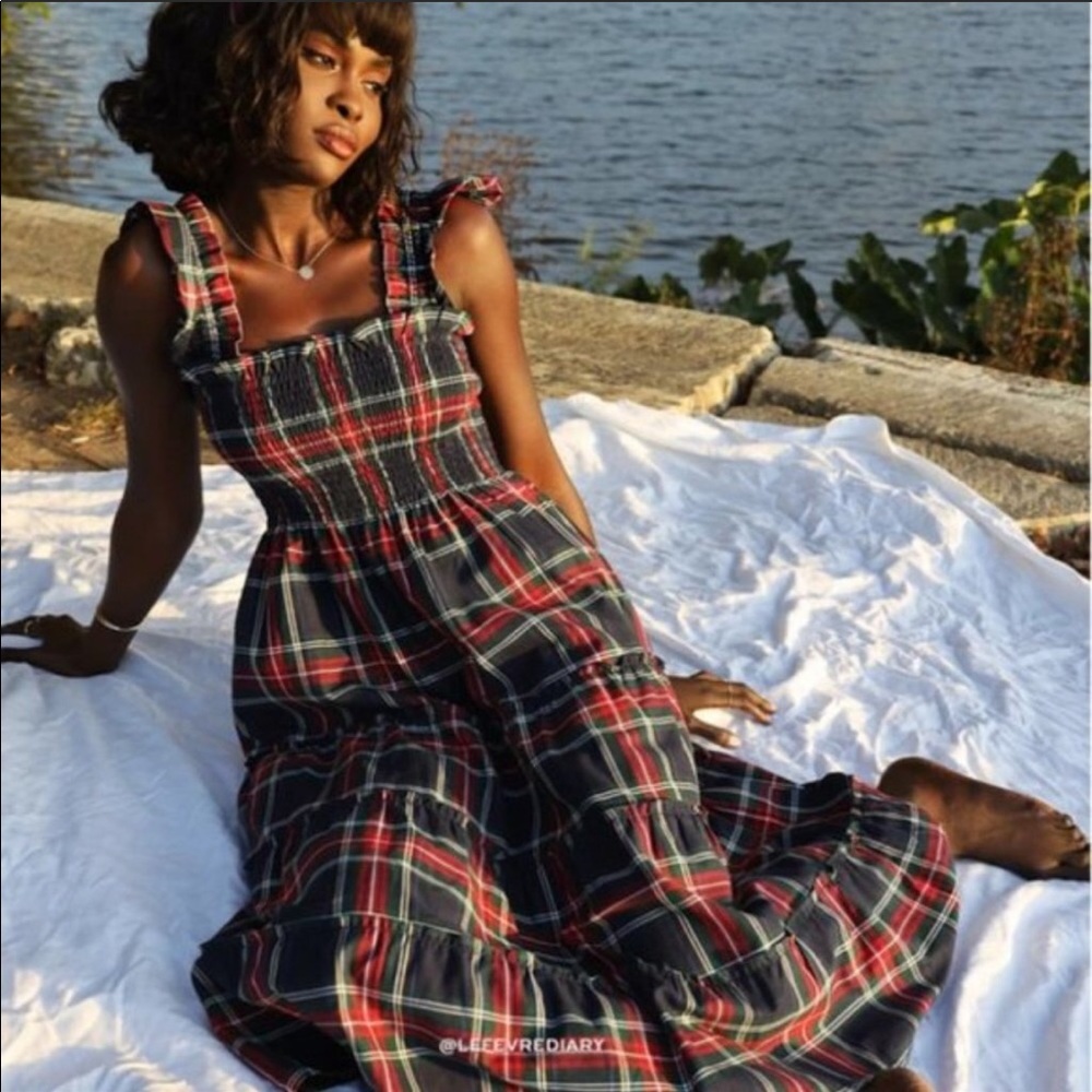 Hill House Ellie Nap Dress - Navy Tartan - Small